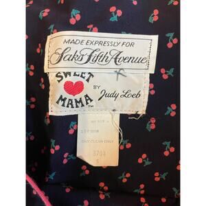 RARE Vntg Saks Sweet Mama Judy‎ Loeb Floral Dress, pockets, pink buttons, prarie